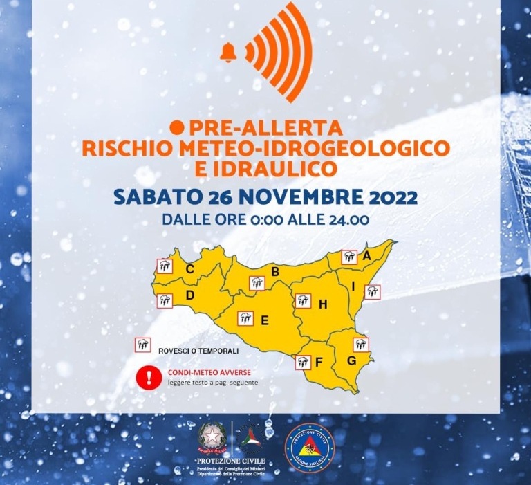 Pre-allerta meteo arancione : i sindaci Lo Faro e Stefio invitano i cittadini alla prudenza